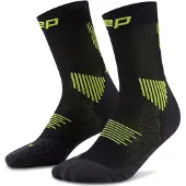 Cep Core Run Socks Mid Cut 5.0, chaussettes de course, homme, noir/vert