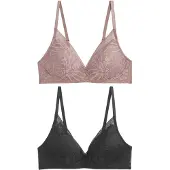 Next Soutien-gorge mauve / noir