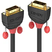 Lindy Black Line - Câble DVI - liaison simple - DVI-D (M) pour DVI-D (M) - 1 m - rond, vis moletées, support 1080p - noir