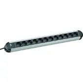 Bachmann PRIMO Multiprise 12x contact de protection, aluminium, 1,75 m