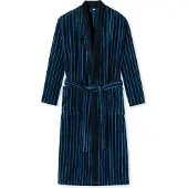 Schiesser Peignoir long 'Timeless Comfort' azur / bleu foncé