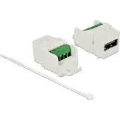 DeLOCK 86376 Keystone Modul USB 2.0 A Buchse zu Terminalblock weiß