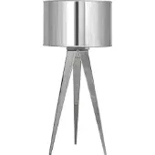 Näve lampe tabouret 3 pieds - matériaux : métal, textile - pied : chrome ; diffuseur : chrome transparent ; 3134442
