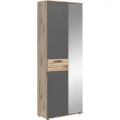 Ebuy24 Mason armoire de rangement 2 portes chêneReproduction, miroir.