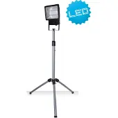 Näve Lampadaire extérieur LED - fonte d'aluminium, verre, métal - noir, métal nu ; 2047822
