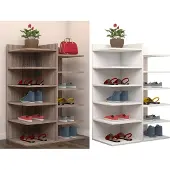 VCM XXL bois Grande armoire à chaussures Commode à chaussures Grande étagère à chaussures Enosa 12 compartiments