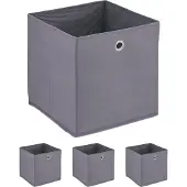 Relaxdays 4x boîte de rangement (4x, 30 x 30 x 30 cm)