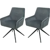 Mendler Chaise de salle à manger -L91 (lot de 2)