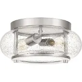 Elstead Lighting Plafonnier, métal verre, nickel, D 30,5 cm