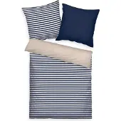 Tom Tailor Percale à rayures Dark Navy/Sunny Sand