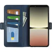 Screen Guard Professional Housse cuir Sony Xperia 5 IV CardLounge (Sony Xperia 5 IV), Coque pour téléphone portable, Bleu