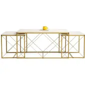 Skye Decor , Defne - Or, Travertine, Tables basses, Travertin, 100 x 52 x 50 cm