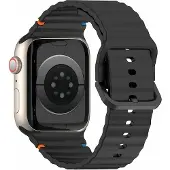 Cover-Discount Apple Watch 42/41/40mm - Bracelet sport en silicone de remplacement (Silicone), Sangles de montre, Noir