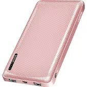 Logilink Prüfen (10000 mAh, 12 W), Chargeur de secours, Pink, Or