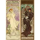 Bluebird Puzzle Puzzle de l'oiseau bleu Alfons Mucha Collage Kunst Puzzle 500 Teile