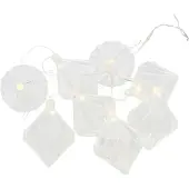 Sirius Home SIRIUS Chaîne décorative LED, lanternes en verre Nellie, transparent, 1,5m