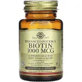 Solgar , Biotine à Haute Teneur, 1 000 mcg, 100 Gélules Végétales