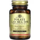 Solgar , Folate, 1 333 mcg, 100 Comprimés (1 333 mcg EFR par Comprimé)