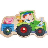 Haba Puzzle - 6 Briques - Bois - Tracteur - - UneTaille - Puzzle