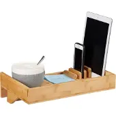 Relaxdays Plateau de lit, bambou (35 x 23 x 9.50 cm)