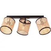 Brilliant Wiley rampe de spots 3flg bois clair/noir bois clair/noir 99535/06