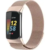 Cover-Discount Fitbit Charge 5 (Acier inoxydable), Sangles de montre, Beige
