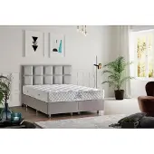 Skye Decor , Blue Pocket RollPack 90x200 taille simple, lit classique, blanc, emballé en rouleau, 90 x 200 x 26 cm