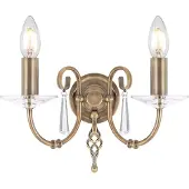 Elstead Lighting Applique murale Aegean en laiton vieilli, 2xE14x60W, métal, dimensions : 22x32x17,5 cm, IP20, Elstead
