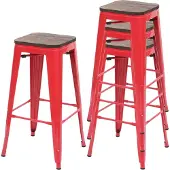 Mendler Tabouret de bar -A73 (lot de 4)