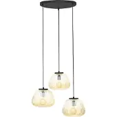 Brilliant Lampe à suspension à 3 flammes Kaizen brun IP20 E27 40 Watt dimmable g. f. Lampe normale