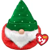 TY Teeny Puffies Gnome de Noël Turvey, 10cm