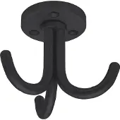 Simausrom Crochet triple Canis pivotant, hauteur 67 mm, acier noir