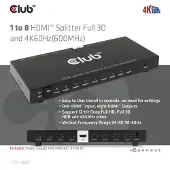 Club 3D CLUB3D CSV-1383 répartiteur vidéo HDMI 8x HDMI