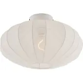 QAZQA Plafonnier Japandi blanc avec abat-jour en tissu - Bida