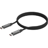 LINQ USB-C Cable 3.2 Gen.2 Cable, USB-C to USB-C, incl E-Marker Chipset, USB-C data - up to 10 Gbps, USB-C PD charging up to 100W, 2m braided Cable, Gris
