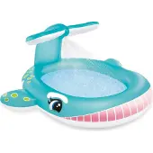 Intex Inflatable Whale With Sprinkler Pool Bleu