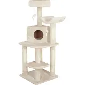 Kerbl Eck-Kratzbaum Zirkonia 50x60x130cm, für Zimmerecken, mit Sisal beige 81621
