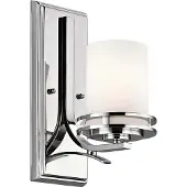 Elstead Lighting Applique murale Hendrik, chrome poli, 1xG9x3W, métal, dimensions : 30,6 x 12,7 x 20,2 cm, IP44,
