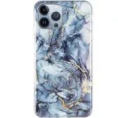 Cover-Discount iPhone 15 Pro Max - Etui en caoutchouc silicone gris marbré (Apple iPhone 15 Pro Max), Coque pour téléphone portable, Gris