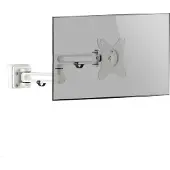 MonLines MSH006 Bras pivotant pour écran pour MSH Slatwall, blanc (Mur), Support de moniteur, Blanc