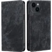 Cover-Discount iPhone 15 - étui avec bloqueur RFID noir (Apple iPhone 15), Coque pour téléphone portable, Noir
