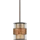 QUOIZEL Suspension Laguna style Renaissance, cuivre, 1xE27x60W, métal, dimensions : 115,6 x 15,2 x 15,2 cm, IP20,