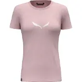 Salewa Solidlogo Dri-release Short Sleeve T-shirt Rose L Femme