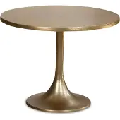 Wohnling Table basse métal doré 60x60x46,5 cm Table basse en aluminium Table de salon ronde Petite table basse moderne Table d'appoint