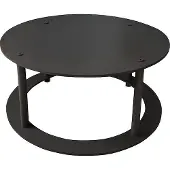 Skye Decor , table basse haut de gamme, noire, Ø 70 cm, hauteur 38 cm | 100 % MDF, pieds en carton compressé | Un style moderne et industriel pour votre intérieur, à la fois élégant et fonctionnel.