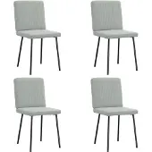 vidaXL Chaises de salle à manger 4 pcs. Gris clair velours