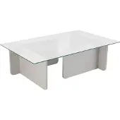 Skye Decor , Flavio - Grey, table basse, 100 % verre trempé, gris, 105 x 65 x 30 cm
