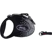 Flexi Lanyard Glam Splash Crystal M 5m noir