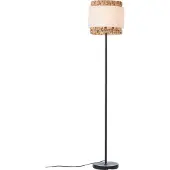 Brilliant Lampe sur pied naturelle WATERLILLY | Grande lampe de table avec abat-jour en tissu blanc et jacinthe d'eau | 1 douille E27, 60 W max. | Métal/tissu/jacinthe d'eau