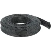 DeLOCK Gaine tressée extensible 5 m x 25 mm noir